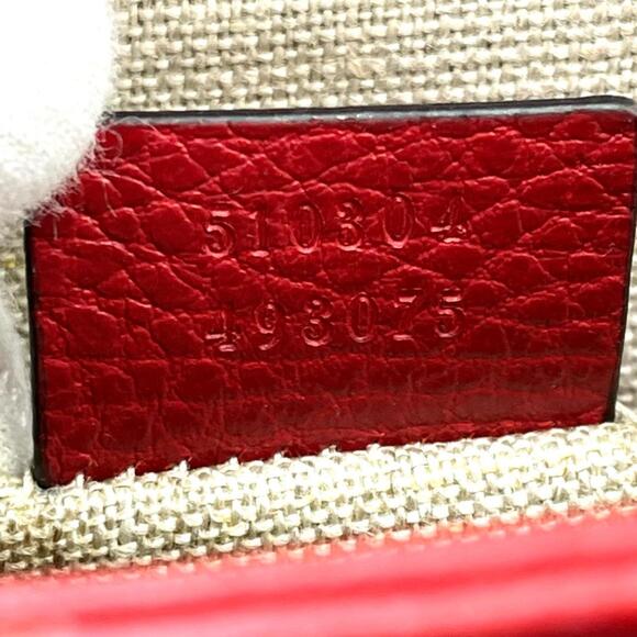 GUCCI Authentic Red Leather Shoulder Bag - Picture 8 of 10
